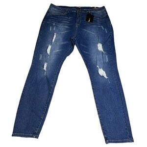 Fashion Nova Penelope Skinny Jeans In Medium Wash | Sz 22